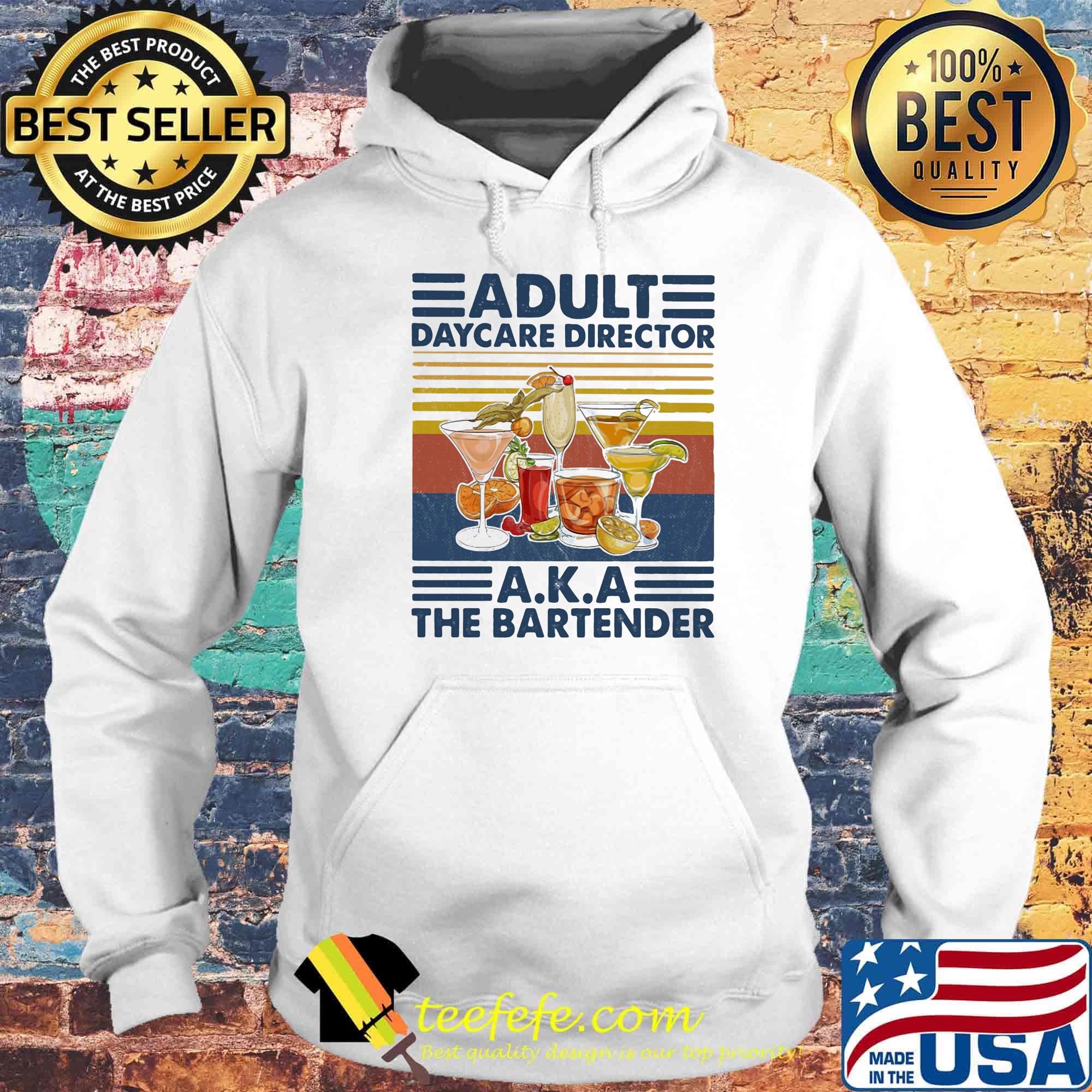 Adult daycare director aka the bartender vintage retro s Hoodie Adult daycare director aka the bartender vintage retro s Hoodie