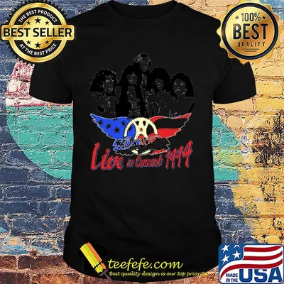 Aerosmith live in concert 1994 american flag independence day shirt
