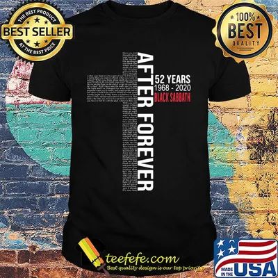 After forever 52 years 1968 2020 black sabbath shirt