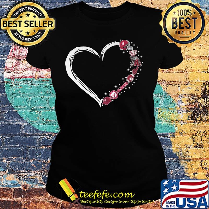 Alabama crimson tide football hearts s Ladies tee Alabama crimson tide football hearts s Ladies tee