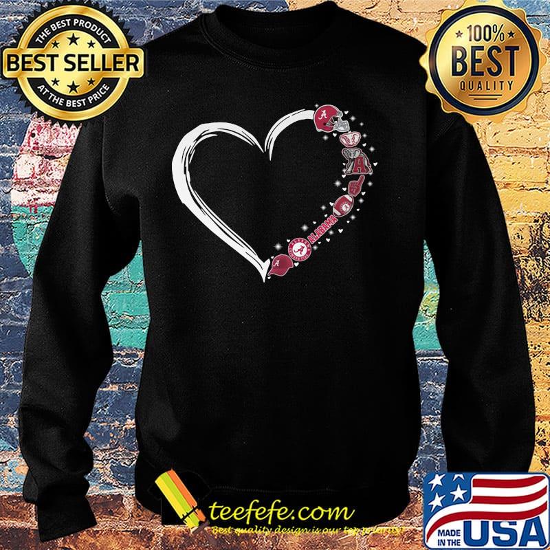 Alabama crimson tide football hearts s Sweater Alabama crimson tide football hearts s Sweater