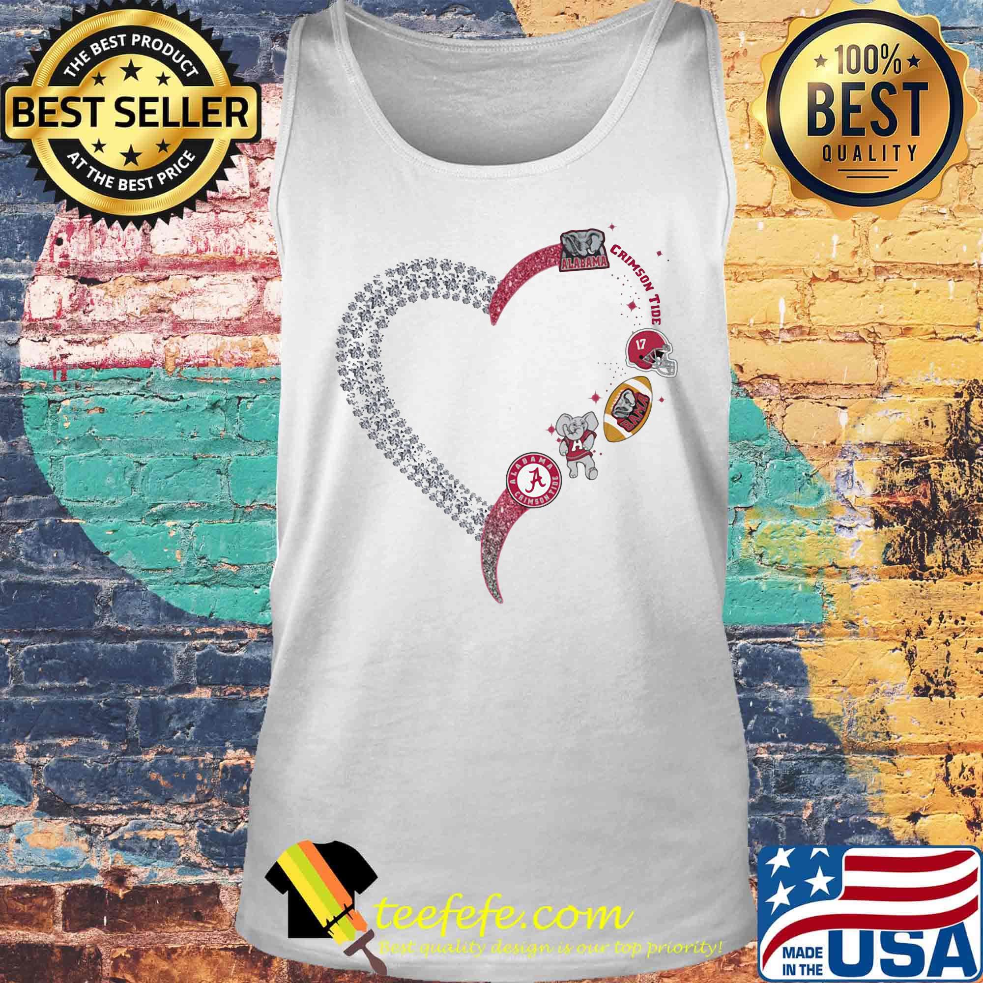 Alabama crimson tide football logo heart s Tank top Alabama crimson tide football logo heart s Tank top