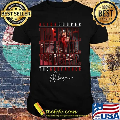 Alice cooper the man the myth the legend the godfather signature shirt