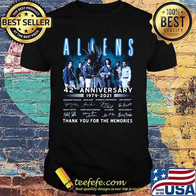 Aliens 42nd anniversary 1979 2020 thank you for the memories signatures shirt
