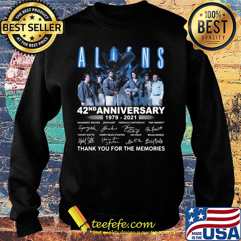 Aliens 42nd anniversary 1979 2021 thank you for the memories signatures s Sweater Aliens 42nd anniversary 1979 2021 thank you for the memories signatures s Sweater