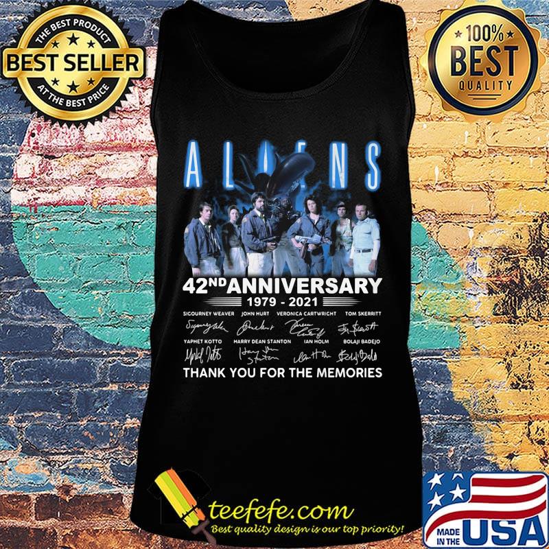 Aliens 42nd anniversary 1979 2021 thank you for the memories signatures s Tank top Aliens 42nd anniversary 1979 2021 thank you for the memories signatures s Tank top