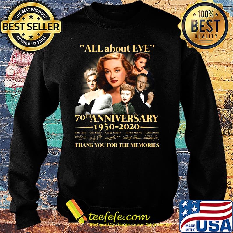 All about eve 70th anniversary 1950 2020 thank you for the memories signatures s Sweater All about eve 70th anniversary 1950 2020 thank you for the memories signatures s Sweater