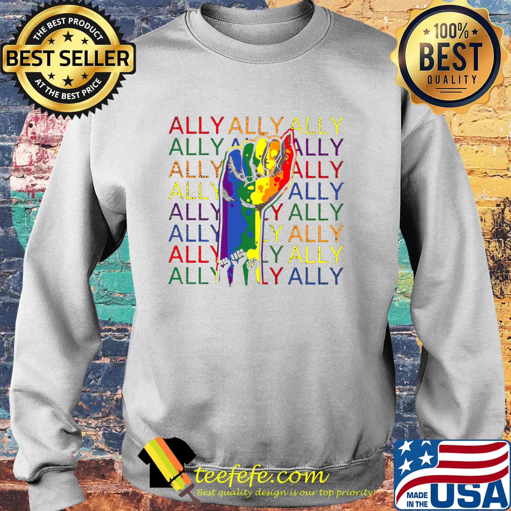 Ally black lives matter hand color LGBT s Sweater Ally black lives matter hand color LGBT s Sweater