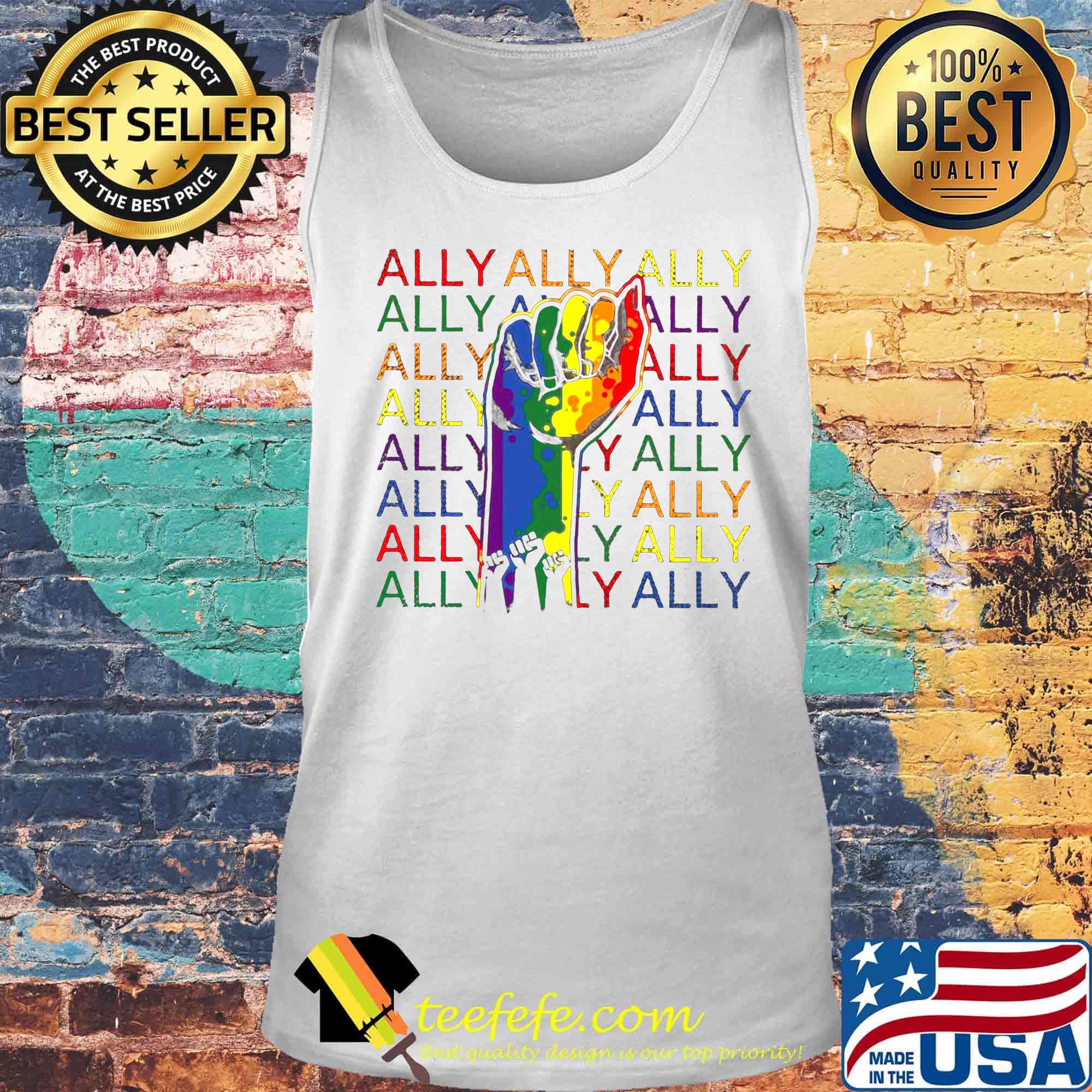 Ally black lives matter hand color LGBT s Tank top Ally black lives matter hand color LGBT s Tank top