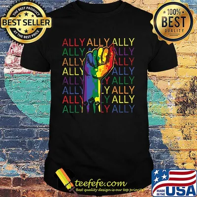 Ally Black Lives Matter Heart LGBT Skin Color Shirt