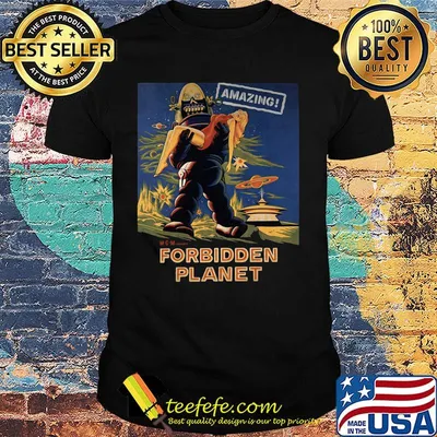 Amazing forbidden planet cartoon shirt