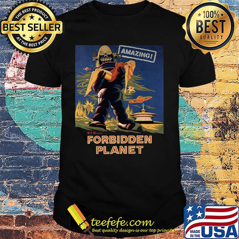 Amazing forbidden planet cartoon shirt
