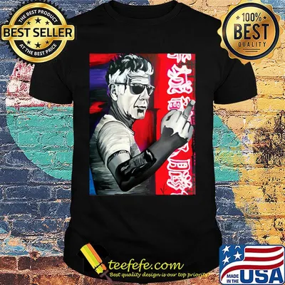 Anthony bourdain fuck middle finger art shirt