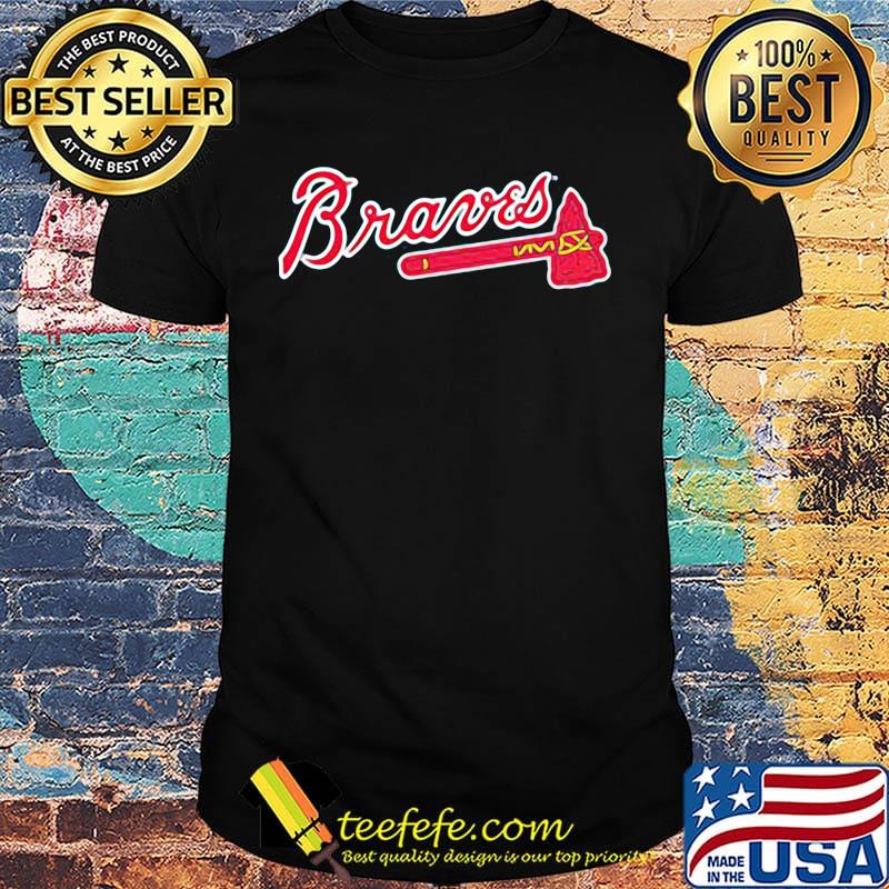 Atlanta braves logo black shirt