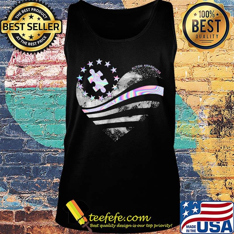 Autism awareness hologram heart Diamond Shirt Tank top Autism awareness hologram heart Diamond Shirt Tank top