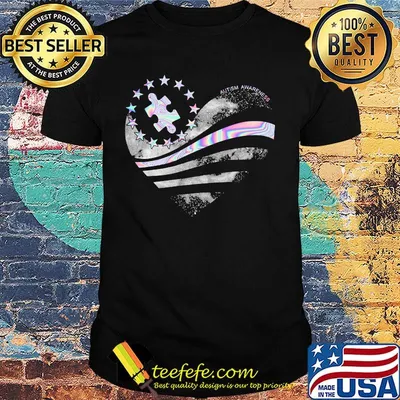 Autism awareness hologram heart Diamond Shirt