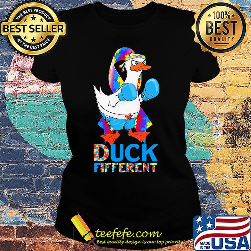 Autism boxing duck different s Ladies tee Autism boxing duck different s Ladies tee