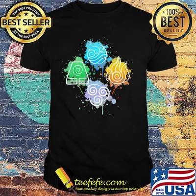 Avatar four elements fire water earth air shirt