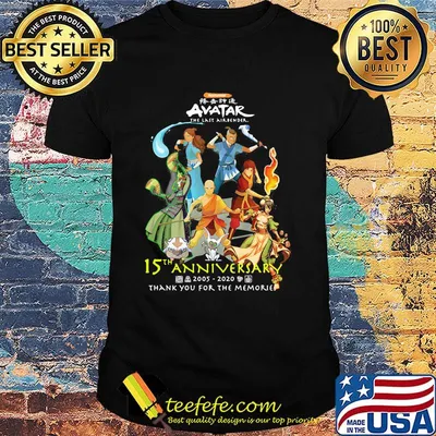 Avatar the last airbender 15th  2005 2020 thank you for the memories shirt