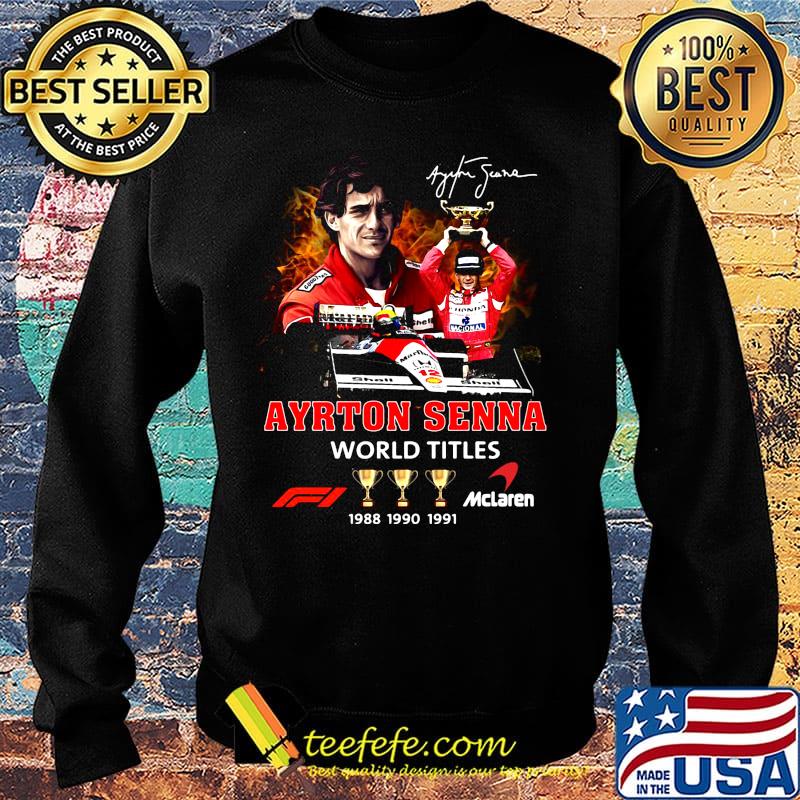 Ayrton senna racing world titles champions signature s Sweater Ayrton senna racing world titles champions signature s Sweater