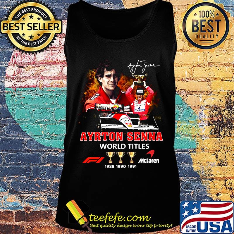 Ayrton senna racing world titles champions signature s Tank top Ayrton senna racing world titles champions signature s Tank top