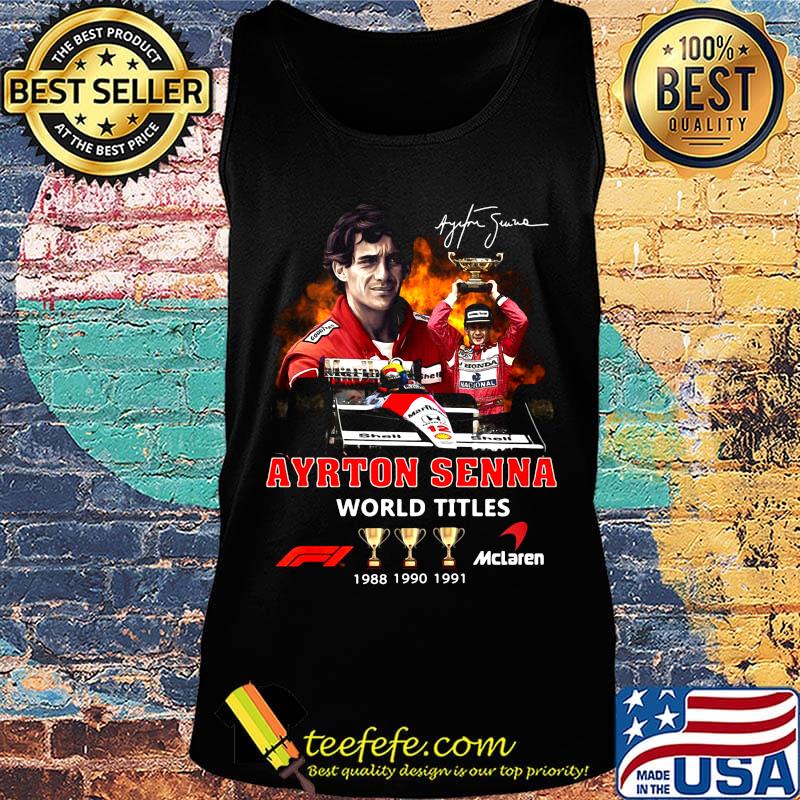 Ayrton senna world titles champions signature s Tank top Ayrton senna world titles champions signature s Tank top