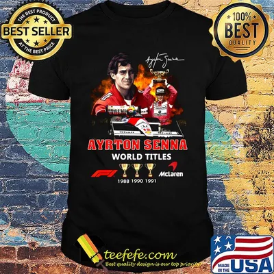 Ayrton senna world titles champions signature shirt