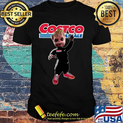 Baby groot costco wholesale logo shirt