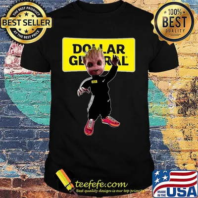 Baby groot dollar general logo shirt