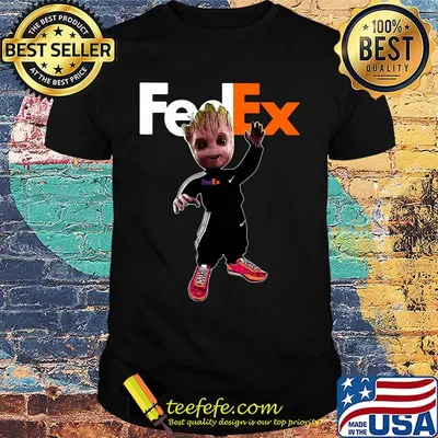 Baby groot fedex logo shirt