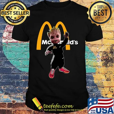 Baby groot mcdonalds logo shirt