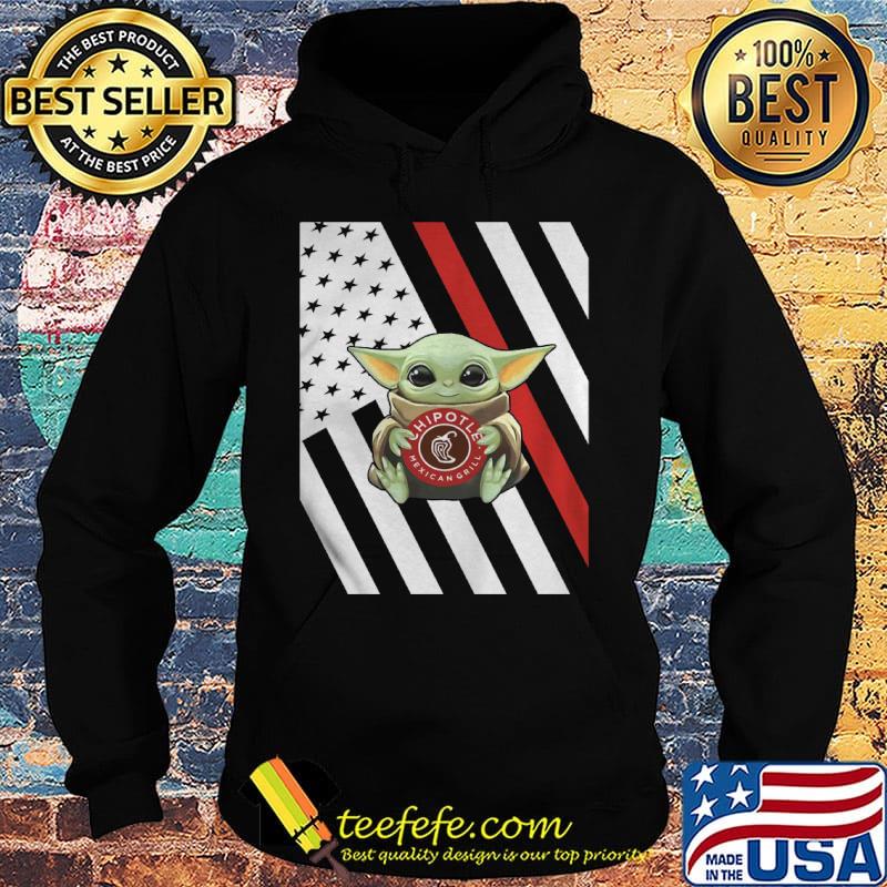 Baby Yoda hug Chipotle American flag s Hoodie Baby Yoda hug Chipotle American flag s Hoodie