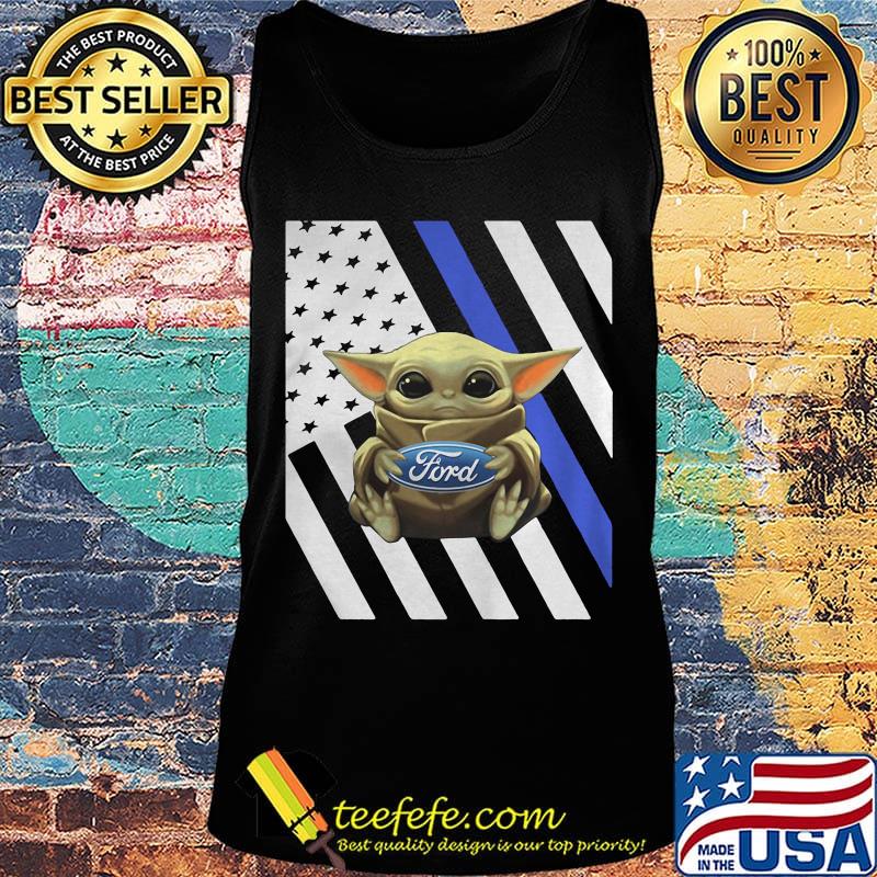 Baby yoda hug ford american flag independence day s Tank top Baby yoda hug ford american flag independence day s Tank top