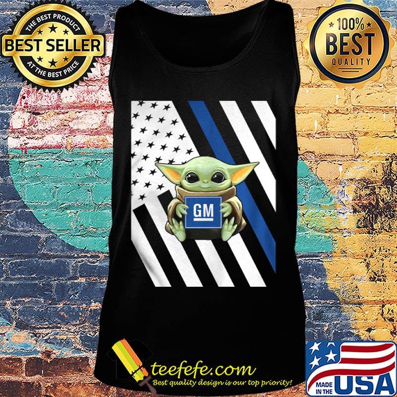 Baby Yoda hug general motors American flag s Tank top Baby Yoda hug general motors American flag s Tank top