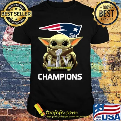 Baby yoda hug liv super bowl champions england patriots shirt