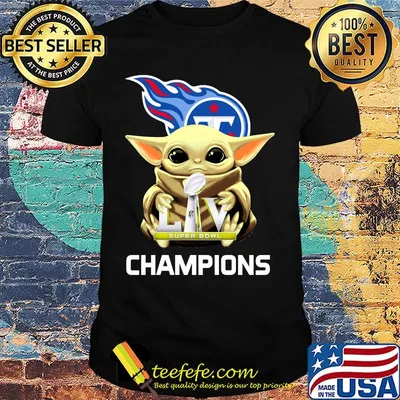 Baby yoda hug liv super bowl champions tennessee titans shirt