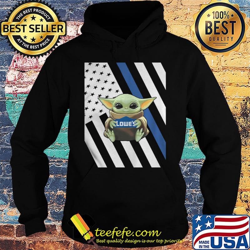 Baby Yoda hug Lowes American flag s Hoodie Baby Yoda hug Lowes American flag s Hoodie