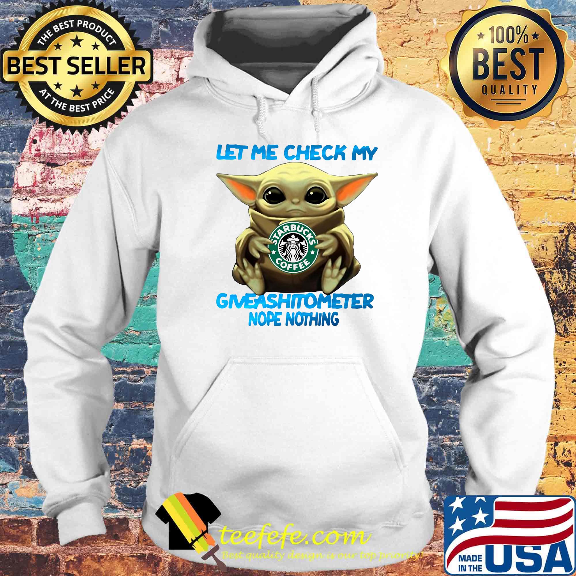 Baby yoda hug starbucks coffee let me check my giveashitometer nope nothing s Hoodie Baby yoda hug starbucks coffee let me check my giveashitometer nope nothing s Hoodie