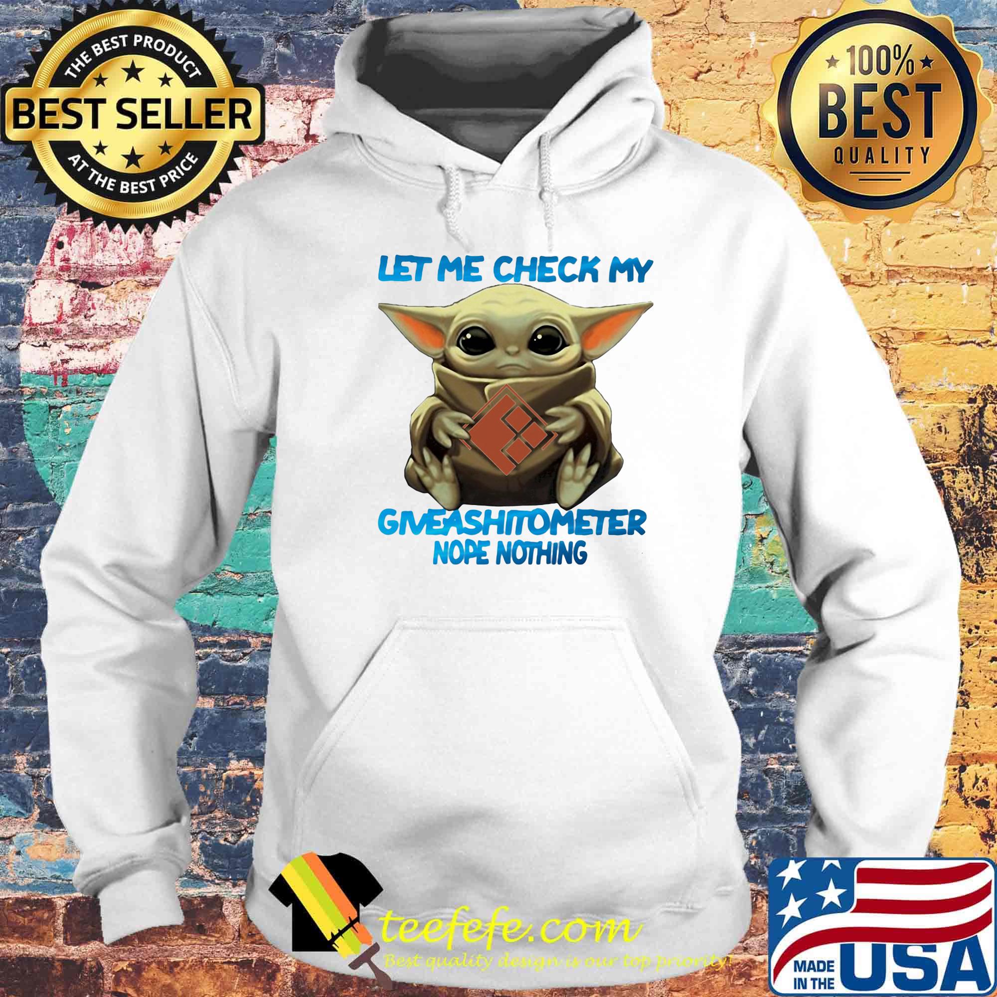 Baby yoda hug the home depot logo let me check my giveashitometer nope nothing s Hoodie Baby yoda hug the home depot logo let me check my giveashitometer nope nothing s Hoodie