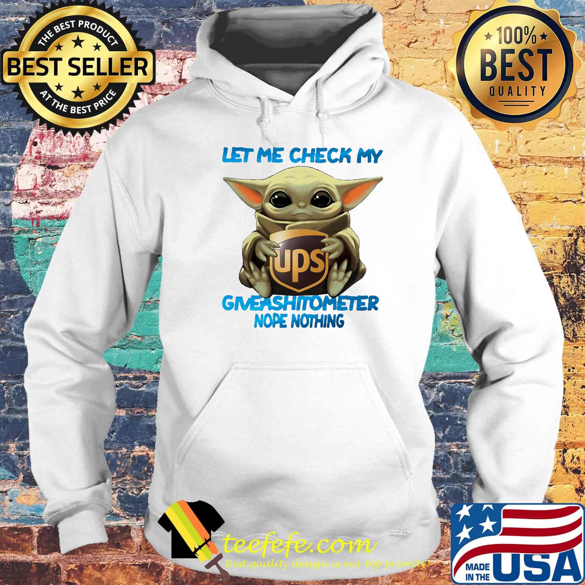Baby yoda hug ups let me check my giveashitometer nope nothing s Hoodie Baby yoda hug ups let me check my giveashitometer nope nothing s Hoodie