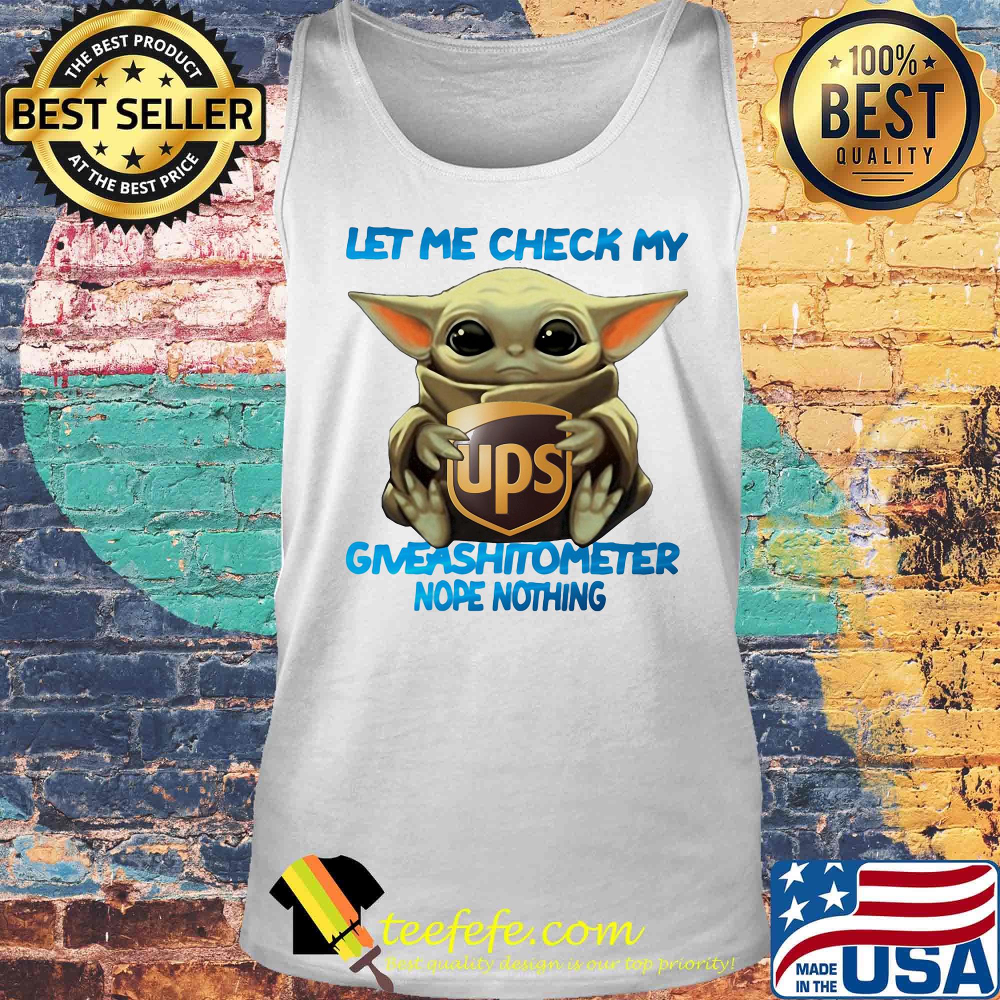 Baby yoda hug ups let me check my giveashitometer nope nothing s Tank top Baby yoda hug ups let me check my giveashitometer nope nothing s Tank top