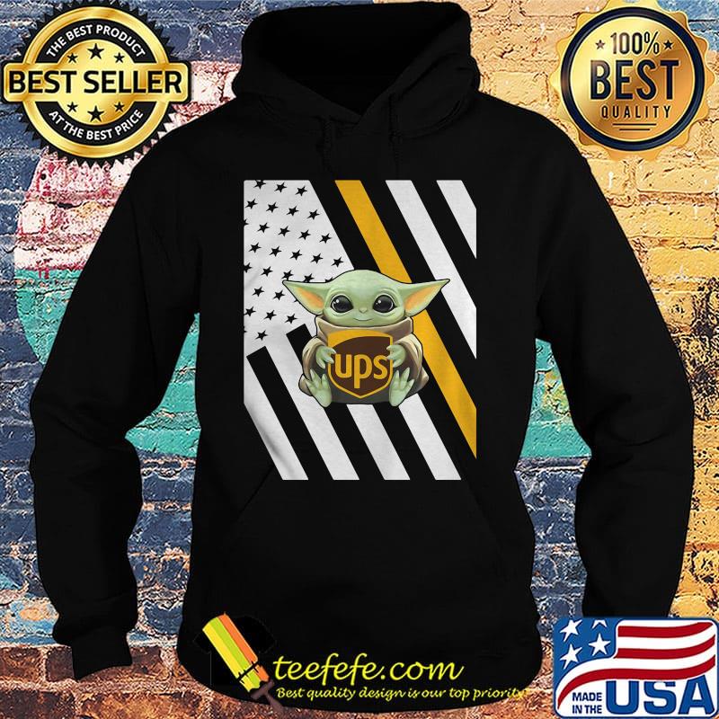 Baby yoda hug ups logo american flag independence day s Hoodie Baby yoda hug ups logo american flag independence day s Hoodie