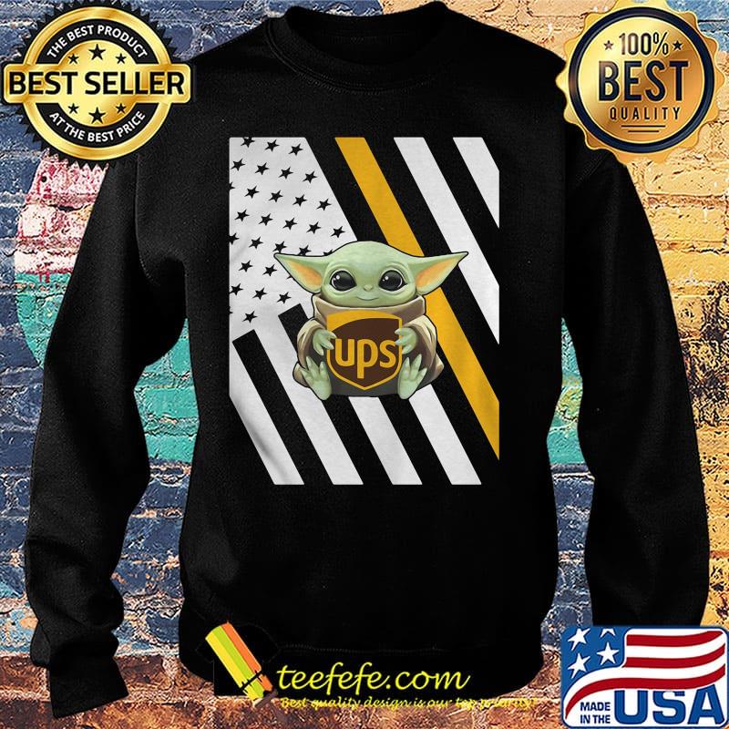 Baby yoda hug ups logo american flag independence day s Sweater Baby yoda hug ups logo american flag independence day s Sweater