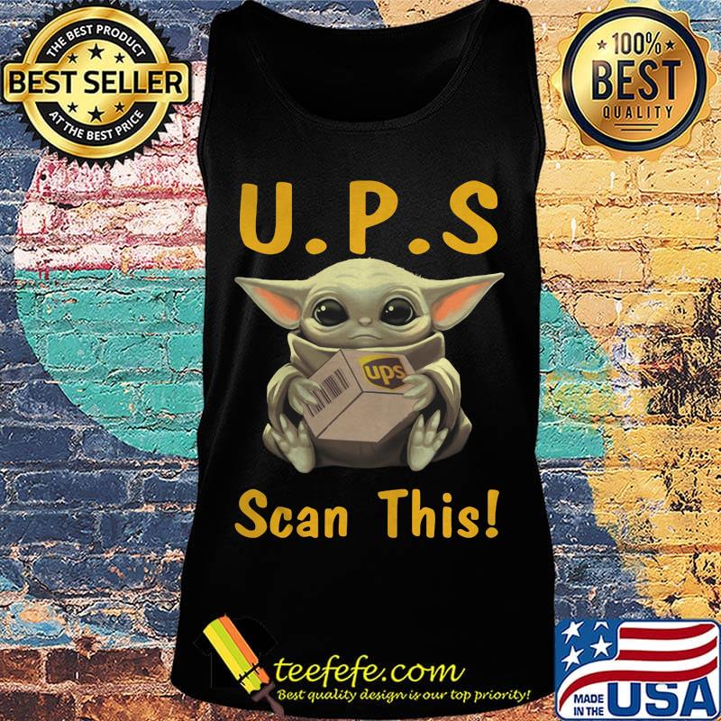 Baby Yoda hug Ups scan this s Tank top Baby Yoda hug Ups scan this s Tank top