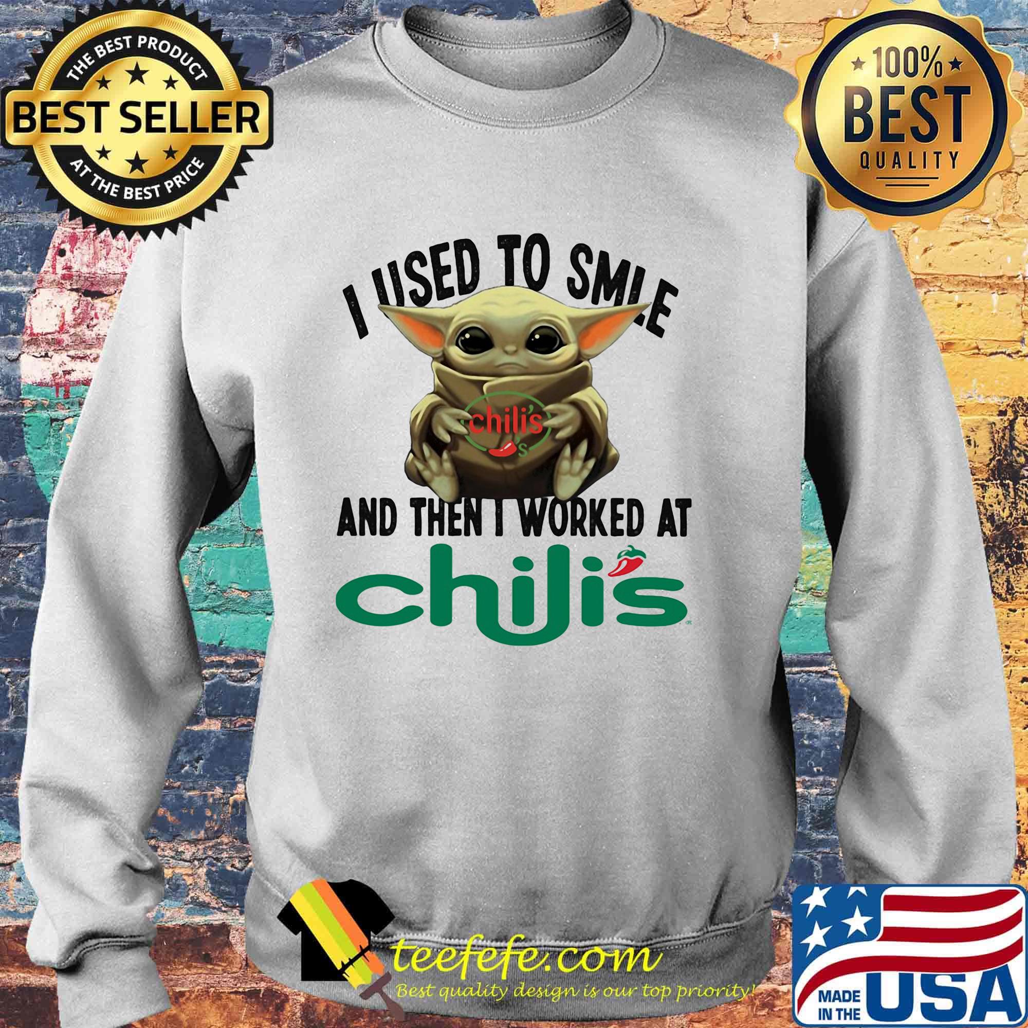Baby yoda i used to smile and then i worked at chili's s Sweater Baby yoda i used to smile and then i worked at chili's s Sweater