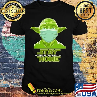 Baby Yoda mask stay home coronavirus pandemic 2020 shirt