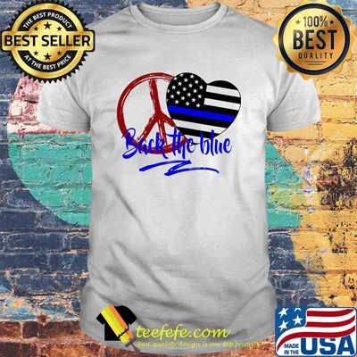 Back The Blue America Love Heart Independence Day Shirt