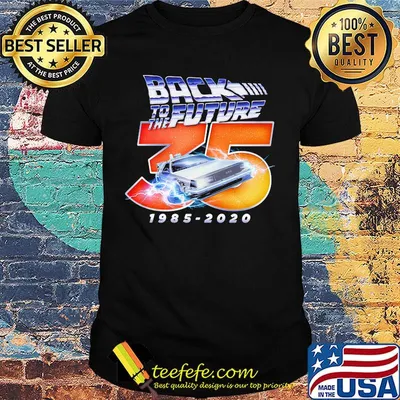 Back to the future 35 1985 2020 time machine light shirt
