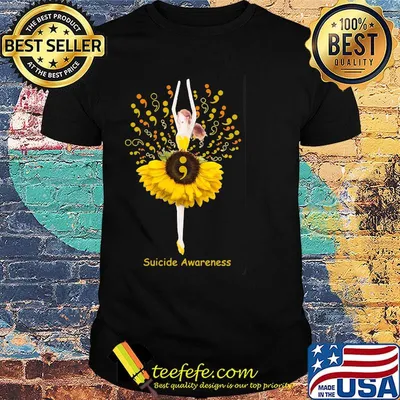 Ballet suicide awareness sunflower shirt