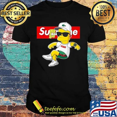 Bart simpsons supreme logo shirt